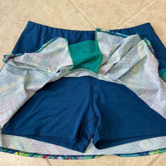 Lucky In Love Skirt Sz. L/12 Plaid Pleated Tennis Pickleball Tennis skort - Picture 11 of 13